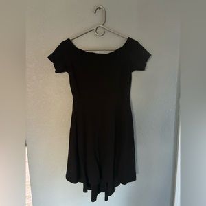 Sarin Matthews off the shoulder high low black dress - size medium